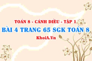 Bài 4 trang 65 SGK Toán 8 tập 1 Cánh Diều